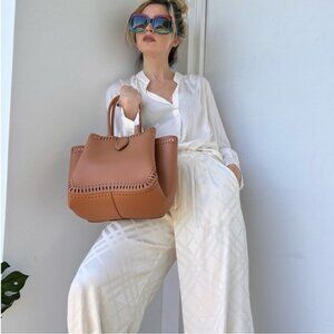 Alaia Brown Leather Tote - FLAWS/DEFECTS - See Notes